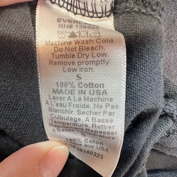 Everlane The Organic Cotton Box-Cut T-shirt Black Size Small - Picture 7 of 7